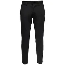 Only & Sons ONSMARK Slim Fit Chinohose Schwarz 36 32