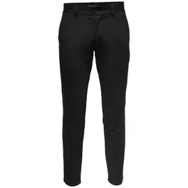Only & Sons ONSMARK Slim Fit Chinohose Schwarz 36 32