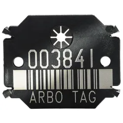 Arbo-Tag-Plättchen Barcode Black