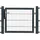 Floraworld Gartentor 100 x 140 cm Schwarz/Metall