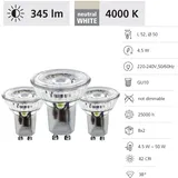 EGLO GU10 Lampe 2er-Set, 2 LED Spots, Reflektorlampe je 4,5 Watt (entspricht 50 Watt), 345 lm, 2er Set FORMOSA, Klar Ø 5 cm