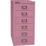 BISLEY MultiDrawerTM L296 Schubladenschrank pink 6 Schubladen 27,8 x 38,0 x 59,0 cm