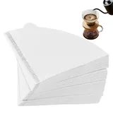 heqxwl 200 Stück Kaffeefilter Größe 1, V-förmige Einweg Kaffeefilter aus Papier, Filterpapier für Kaffeemaschinen, Handfilter & Kaffeetropfkegel (1–2 Tassen) (Weiß)