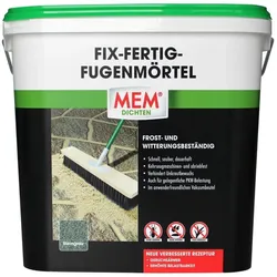 MEM Fix-Fertig-Fugenmörtel 12,5 kg, wasserdurchlässige Verfugung, Pflaster verfugen, Steingrau