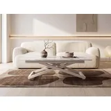 WFL GROUP Axen Weiß Marmor 120-160 x 80 x 38-75 cm
