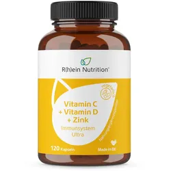 Vitamin C + Vitamin D + Zink Immunsystem Ultra 120 St Kapseln