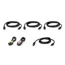 ATEN USB DisplayPort Triple Display KVM Kabel-Set 1,8 m Schwarz