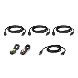 ATEN USB DisplayPort Triple Display KVM Kabel-Set 1,8 m Schwarz