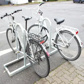 Trutzholm Fahrradständer 2 x Anlehnbügel 90 x 84 cm Ø 49 mm grau