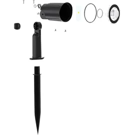 LUXULA Solarleuchte schwarz 5 W 3000K 200 lm 4er Set