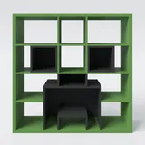 Minecraft Bücherregal 15 Fächer Schwarz