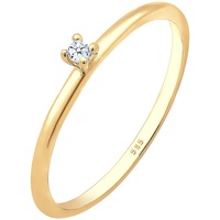 Elli Diamantring Verlobung Solitär Diamant (0.015 ct.) 585 Gelbgold