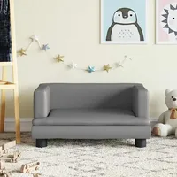 Kindersofa Grau 60x40x30 Cm Kunstleder