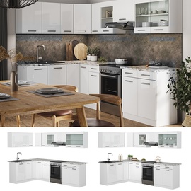 Vicco Eckküche Rick, Hochglanz 267 x 167 cm AP Marmor