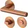 Meintürgriff Drückergarnitur Toulouse Flachrosette Roségold
