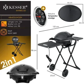 Kesser Elektrogrill 2in1 Tischgrill 2400 Watt schwarz