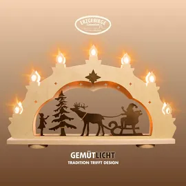 Weigla LED Schwibbogen Weihnachtsmann auf Schlitten 52 x 33 x 6 cm