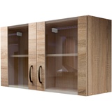 Flex-Well Glashängeschrank »Bergen«, (B x H T) 100 54,8 32 cm braun