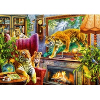 Bluebird Puzzle 1000 Teile Puzzle Family of Tigers Coming to Life
