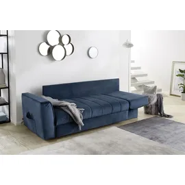 Jockenhöfer GRUPPE »Rick«, Platzsparendes Sofa mit Gästebettfunktion, Federkernpolsterung blau