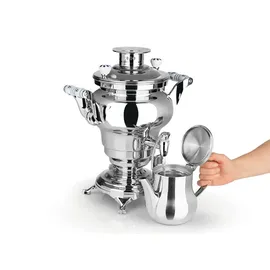 BEEM ODESSA + Samowar 3 l | Edelstahl | Türkischer Teekocher elektrisch | 1800 W| 1 l Edelstahl-Teekanne mit Sieb | 3 l Wasserkocher | NEU: Dispenser mit Einhand-Bedienung