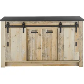 furn.design Unterschrank Küchenschrank 161 x 93 cm Braun