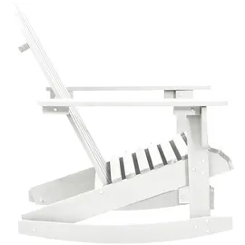 vidaXL Garten-Schaukelstuhl Holz Weiß