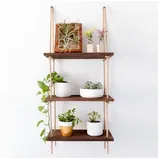 Asir Wandregal 110 x 14 x 40 cm Braun/Beige