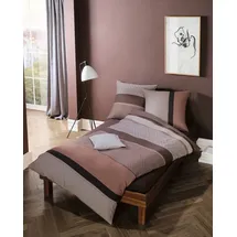 KAEPPEL Imperial Gestreift Orange/Beige 135 x 200 cm + 80 x 80 cm