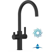 VIZIO 4 Wege Wasserhahn Einhebelmischer Schwarz Matt