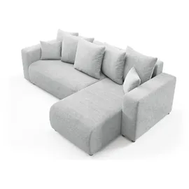 Möbel Kraft Eckcouch Chenille 4-Sitzer Grau