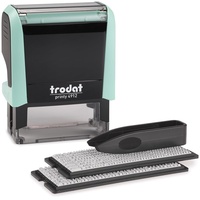 Trodat Printy 4912 Stempelset in Pastell Grün zum Selbersetzen