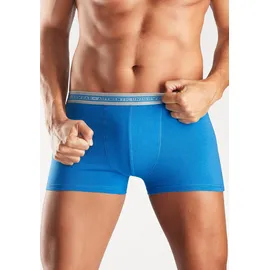 Authentic Underwear Boxer in blau, türkis, grau-meliert, marine, | Gr. 8 (XXL) 4 Stk., schwarzer Webbund mit Logoschriftzug
