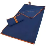 Dyckhoff Mikrofaser Handtuch mit Reißverschluss 60 x 120 cm nachtblau