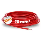 Lapp 10 Meter Lapp 4520045 H07V-K 10 mm2 rot I Verdrahtungsleitung I Aderleitung flexibel I PVC-Einzelader I Litze 10mm2 I Verdrahtung
