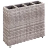 vidaXL Hochbeet mit 4 Töpfen 80 x 22 x 79 cm Grau