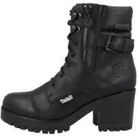 Dockers by Gerli Damen Combat Boots, Frauen Stiefeletten,warm gefüttert,halbstiefel,Kurzstiefel,uebergangsschuhe,schwarz,40 EU - Schwarz - 40