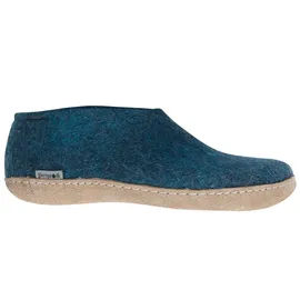 Glerups dk glerups Hausschuh Ledersohle in Petrol - Gr.: 46