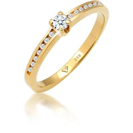 Elli DIAMONDS Ring 585 Gelbgold Verlobungsring in Gold | Gr. 58