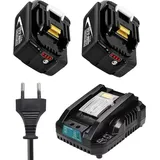 Akku, 2 Ersatzakkus, Mini-ladegerät Bl1850 18v 5.5ah, Kompatibel Mit Makita Werkzeugen, Vor-ort-funk Dmr108 Dmr110 Dmr107 Dmr112 Dmr104 Dmr106 Mit 18v Funk