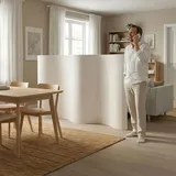Homestyle4u Paravent Raumteiler in Weiß 250x145 cm 3141