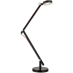 Tischleuchte Wandleuchte Klemmleuchte Stehlampe Tischlampe Schlafzimmer, Spot beweglich, Metall schwarz, Gelenke, Schalter, 1x LED 6W 500Lm 3000K, HxL 84x91cm