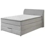 SUN GARDEN Boxspringbett LUKE 140 x 200 cm grau