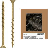 Helpmate - Universalschrauben 5,0x80 gelb passiviert 75 Stück Holzschrauben