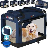 CADOCA Hundebox XXL 90 x 60 x 66 cm Navy Blau