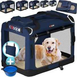 CADOCA Hundebox XXL 90 x 60 x 66 cm Navy Blau