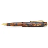 KAWECO ART SPORT Füllhalter Hickory Brown I Premium Füllfederhalter für Tintenpatronen mit hochwertiger Stahlfeder I Sport Füller aus Acryl 12,5 cm I Federbreite: M (Medium)