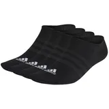 adidas Thin and Light No-Show Socken, 3 Paar Black / White 46-48