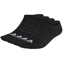 adidas Thin and Light No-Show Socken, 3 Paar Black / White 46-48