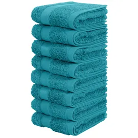 OTTO home Vanessa Handtuchset 30 x 50 cm petrol 8 St.
